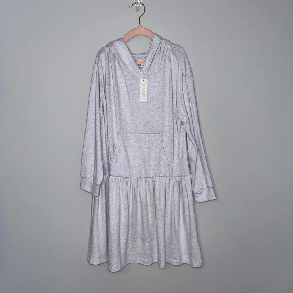 Gymboree Light Gray Hoodie Dress for Kids Youth M